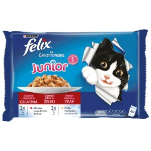 Felix Multipack Junior - multipack konzervirane hrane za mačiće, 4 x 85 g