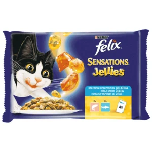 Felix Sensations Multipack losos i pastrmka - multipack premium konzervi za mačke, 4 x 85 g