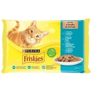 Friskies Cat Losos, 4 x 85 g - multipack konzervirane hrane za mačke, 4 x 85 g