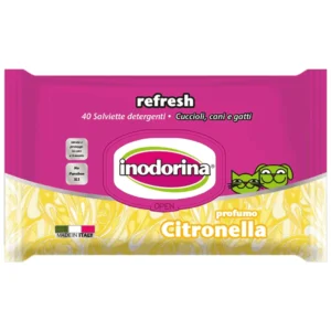 Inodorina Refresh Citronela - vlažne maramice za pse i mačke, 40 kom
