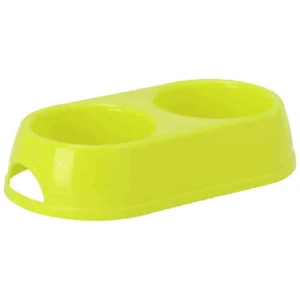 Moderna Double Eco Bowl žuta - dupla posuda za hranu i vodu, 2 x 570 ml