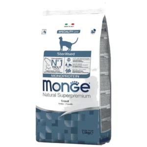 Monge Natural Monoprotein Sterilised - hrana za sterilisane mačke, monoprotein pastrmka