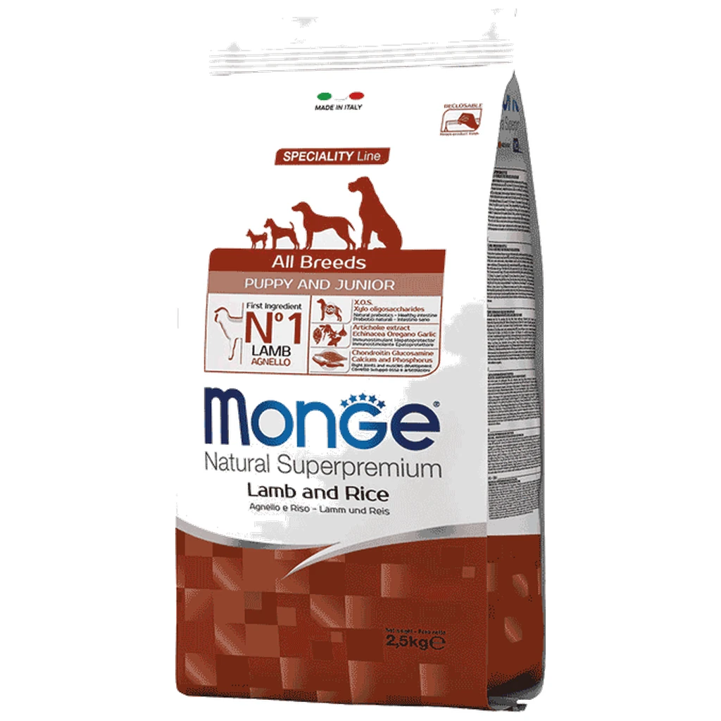 Monge Speciality All Breeds Puppy and Junior - hrana za štence svih rasa, jagnjetina i pirinač