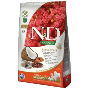 N&D Quinoa Skin & Coat - hrana za kožu i dlaku pasa, haringa, kokos i kurkuma