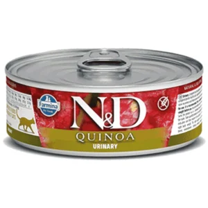 N&D Quinoa Urinary - vlažna hrana za mačke za podršku urinarnom traktu sa kinoom i pačetinom, 70 g