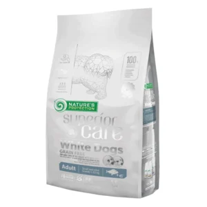 Nature's Protection SC White Coat Adult - hrana za pse sa belom dlakom, bela riba i račići