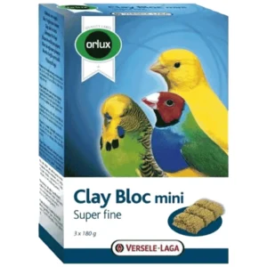 Orlux Clay bloc Mini - mineralni kamen za kljucanje za ptice, 3 x 180 g