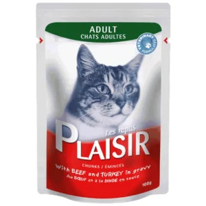 Plaisir Preliv - preliv za mačke sa govedinom i ćuretinom, 100 g