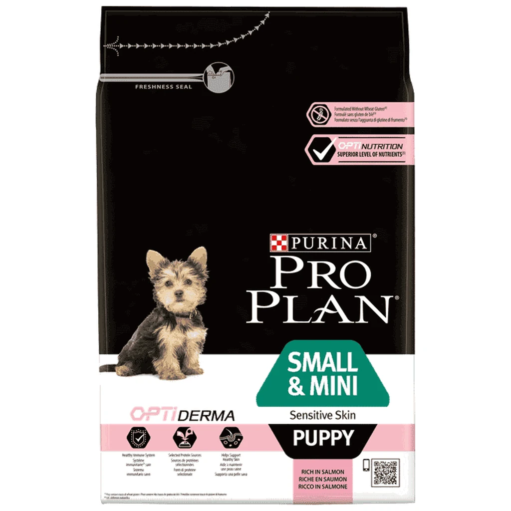 Pro Plan Small & Mini Puppy Sensitive Skin - hrana za štence malih rasa sa osetljivom kožom i lososom, 3 kg