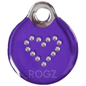 Rogz ID Purple Chrome - identifikacioni privezak za pse