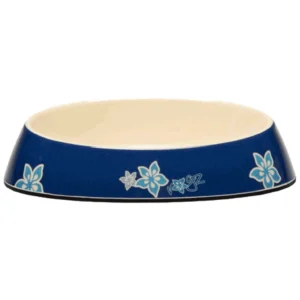 Rogz Melamin Blue Floral - melaminska posuda za mačke, 200 ml