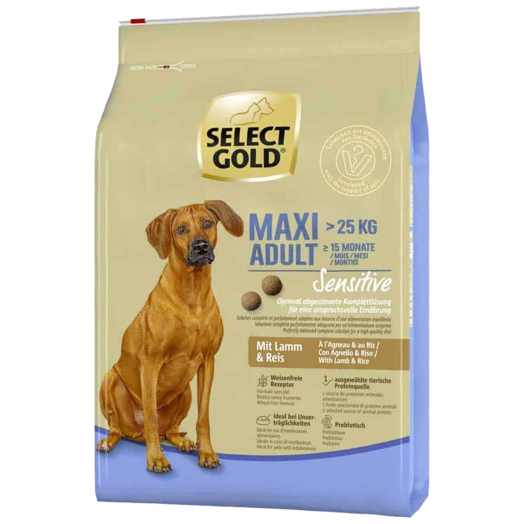 Select Gold Sensitive Maxi Adult jagnjetina i pirinač - hrana za pse velikih rasa, 12 kg
