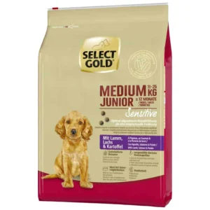 Select Gold Sensitive Medium Junior jagnjetina, losos i krompir - hrana za štence srednjih rasa, 12 kg
