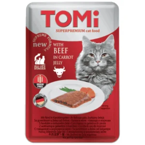 Tomi Komadići mesa - vlažna hrana za mačke, komadići mesa u želeu, 100 g