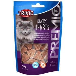 Trixie Duccky Hearts - poslastica za mačke sa pačetinom, 50 g